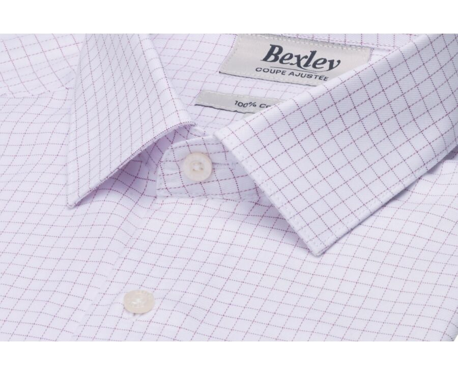 Men's checked red and white shirt - DORIMOND CLASSIC