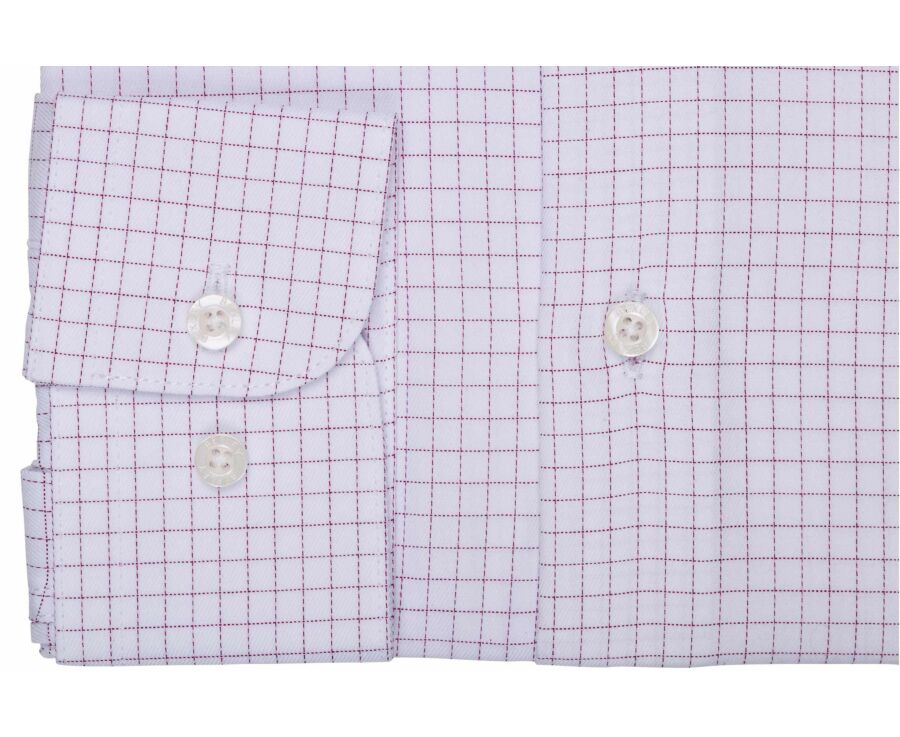 Men's checked red and white shirt - DORIMOND CLASSIC