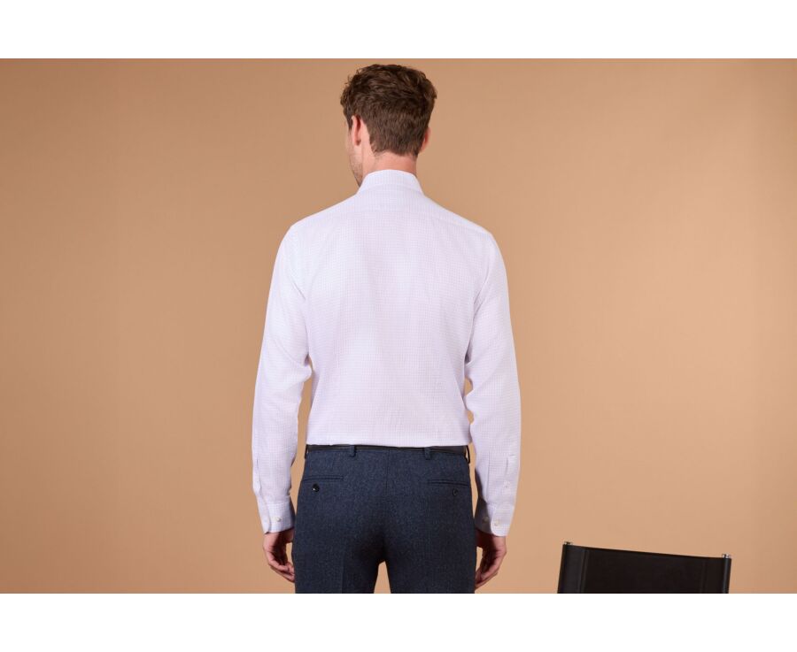 Men's checked red and white shirt - DORIMOND CLASSIC