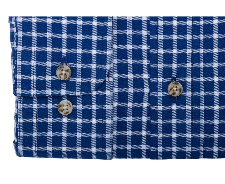 Flannel shirt - Blue & White Checks - JAYDON
