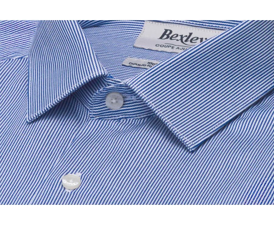 Men's navy striped shirt - DUNANT CLASSIC