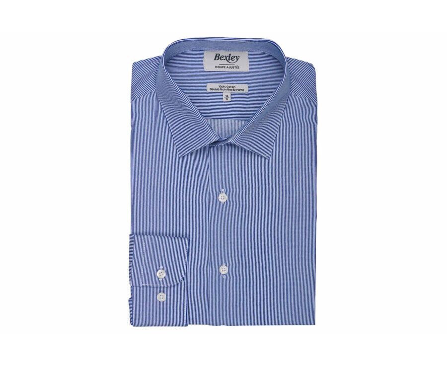 Men's navy striped shirt - DUNANT CLASSIC