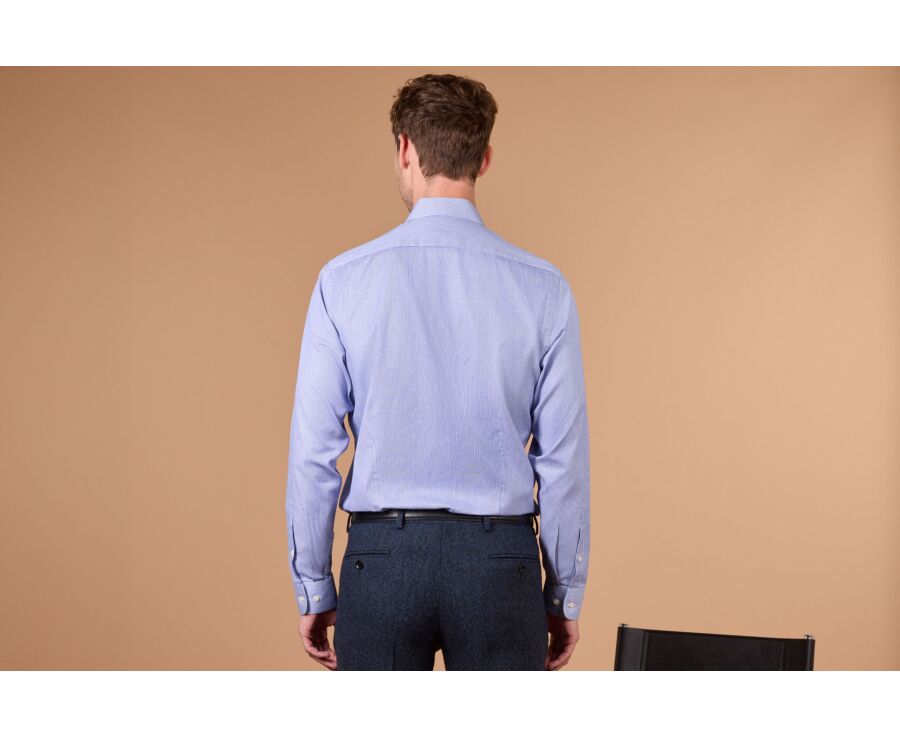Men's navy striped shirt - DUNANT CLASSIC