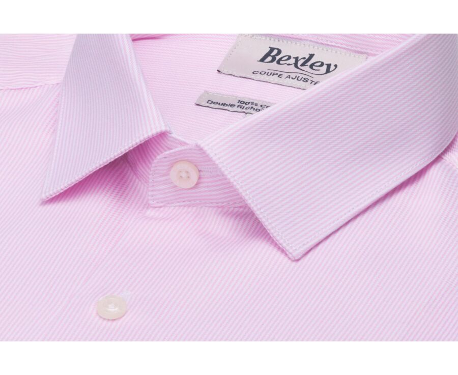 Men's pink striped shirt - DUNANT CLASSIC
