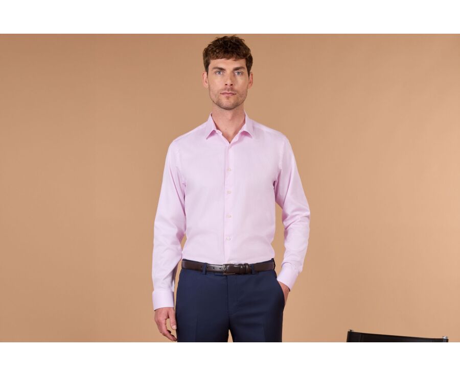 Men's pink striped shirt - DUNANT CLASSIC