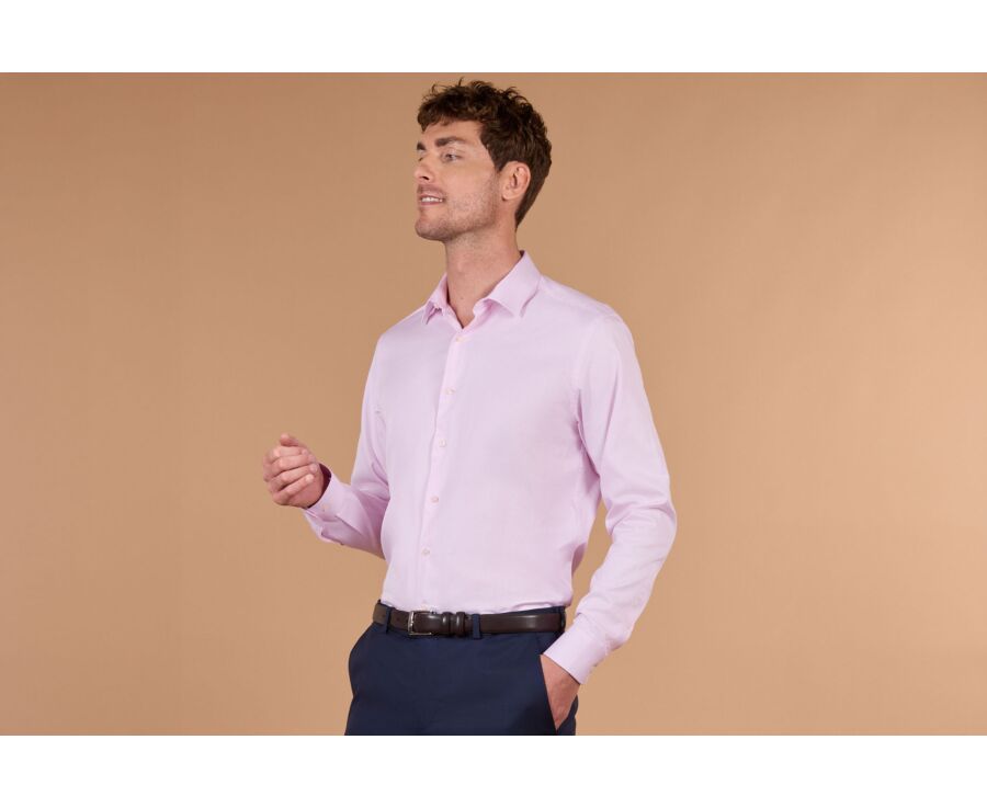 Men's pink striped shirt - DUNANT CLASSIC