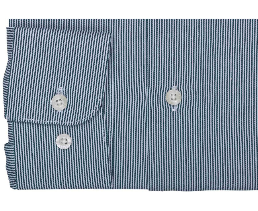 Men's green striped shirt - DUNANT CLASSIC