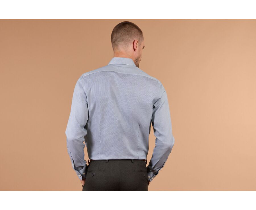 Men's green striped shirt - DUNANT CLASSIC