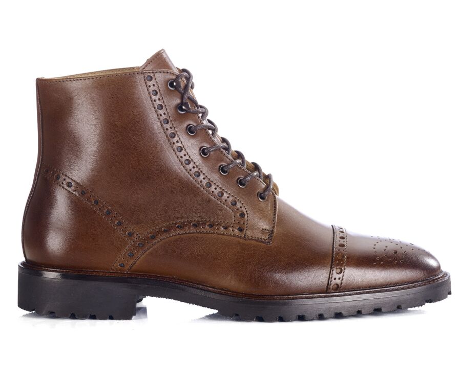Men’s ankle boots – Patinated Cognac - HEYBRIDGE GOMME