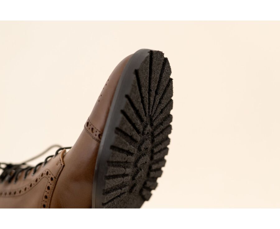 Men’s ankle boots – Patinated Cognac - HEYBRIDGE GOMME