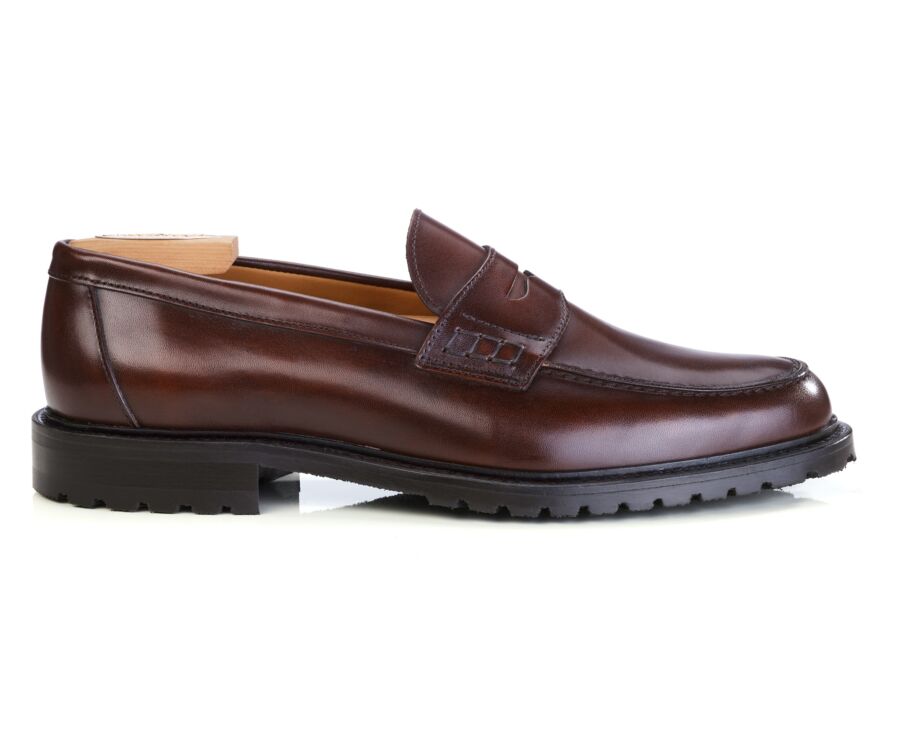 Men's Italian patina calf leather loafer - DOWARD GOMME