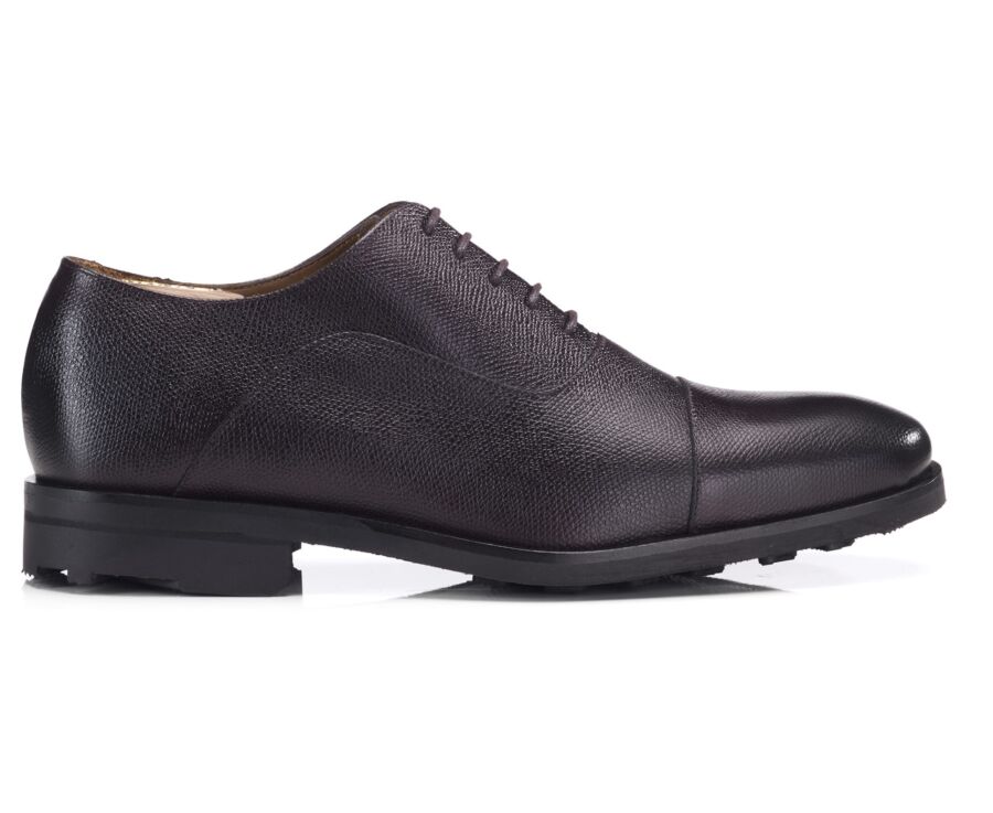 Men's grained leather oxford with rubber sole - GRAKLEY GOMME COUNTRY