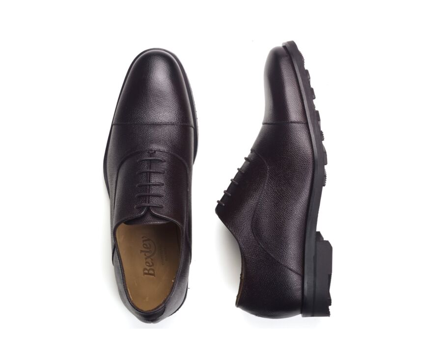 Men's grained leather oxford with rubber sole - GRAKLEY GOMME COUNTRY