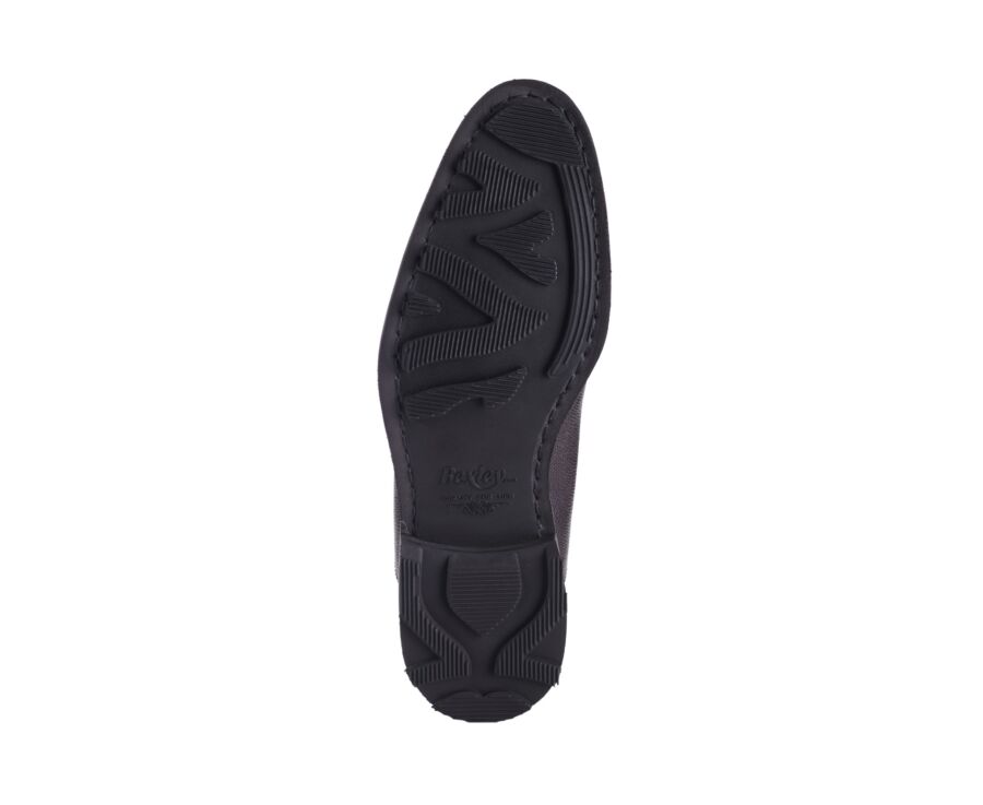 Men's grained leather oxford with rubber sole - GRAKLEY GOMME COUNTRY