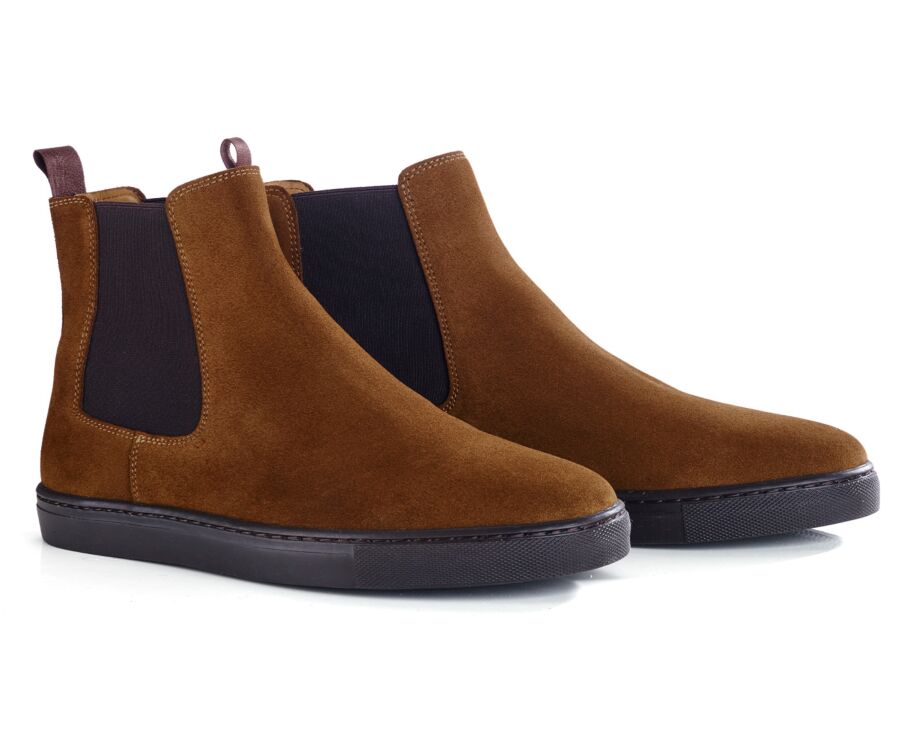 Chelsea Sneaker Boots - Hazelnut Suede - NATURI