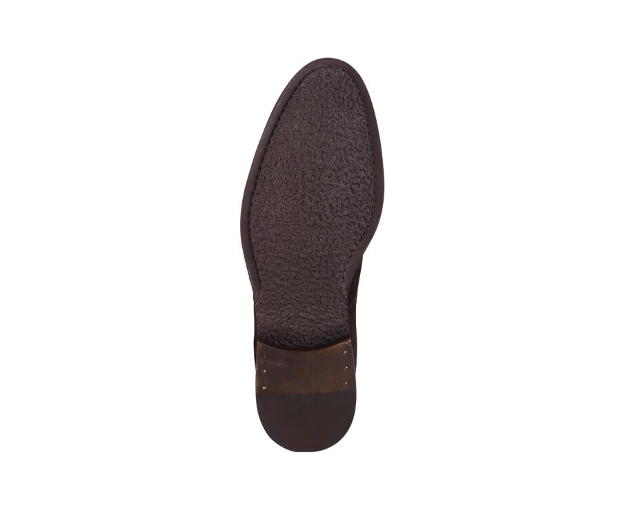 Bitter Chocolate Suede Men's leather Low Boots  - DOVAM GOMME