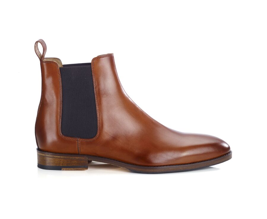 Men's Patina Cognac Chelsea Boots - STANHIGH PATIN