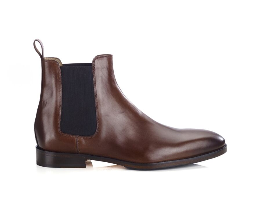 Dark Patina Chestnut Chelsea Boots - STANHIGH PATIN
