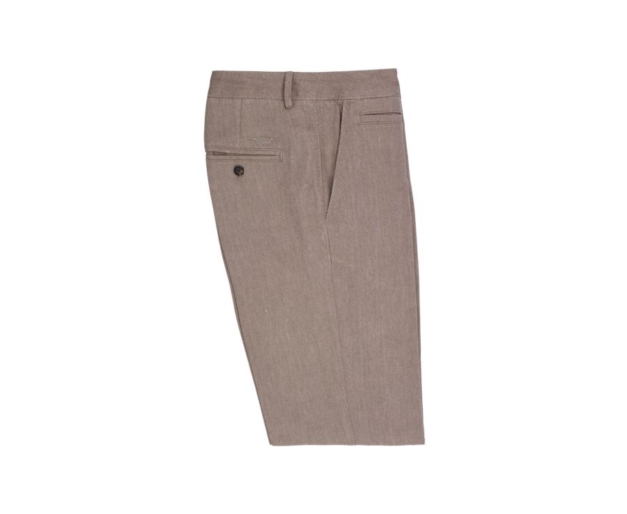 Men's chino trousers Light Khaki Chevron - KERYLL