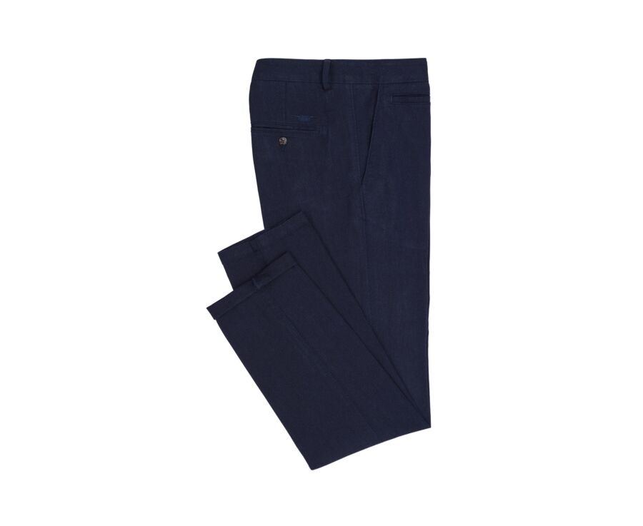 Men's chino trousers Dark Navy Chevron - KERYLL