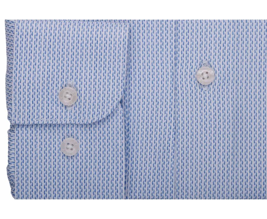 Men’s light blue twill shirt with a textured finish - VILMOND CLASSIC