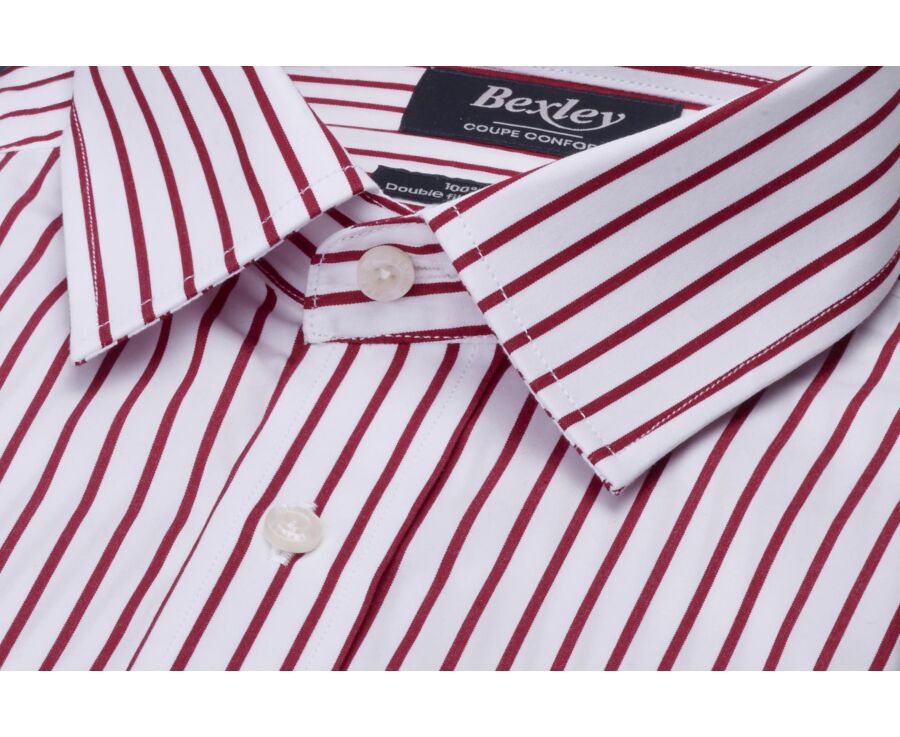 White shirt with fine red stripes - MILFRED