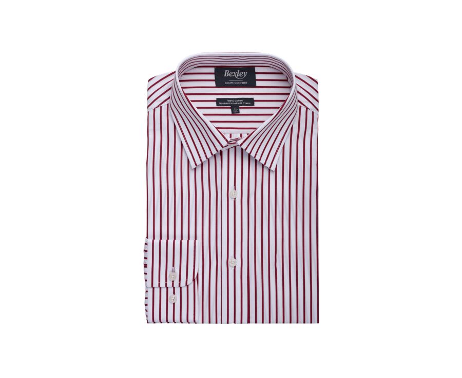 White shirt with fine red stripes - MILFRED