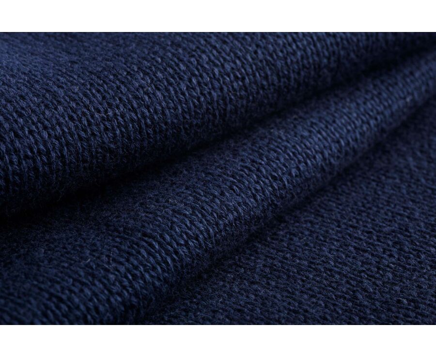Zip-neck jumper - Navy - VALDRIK