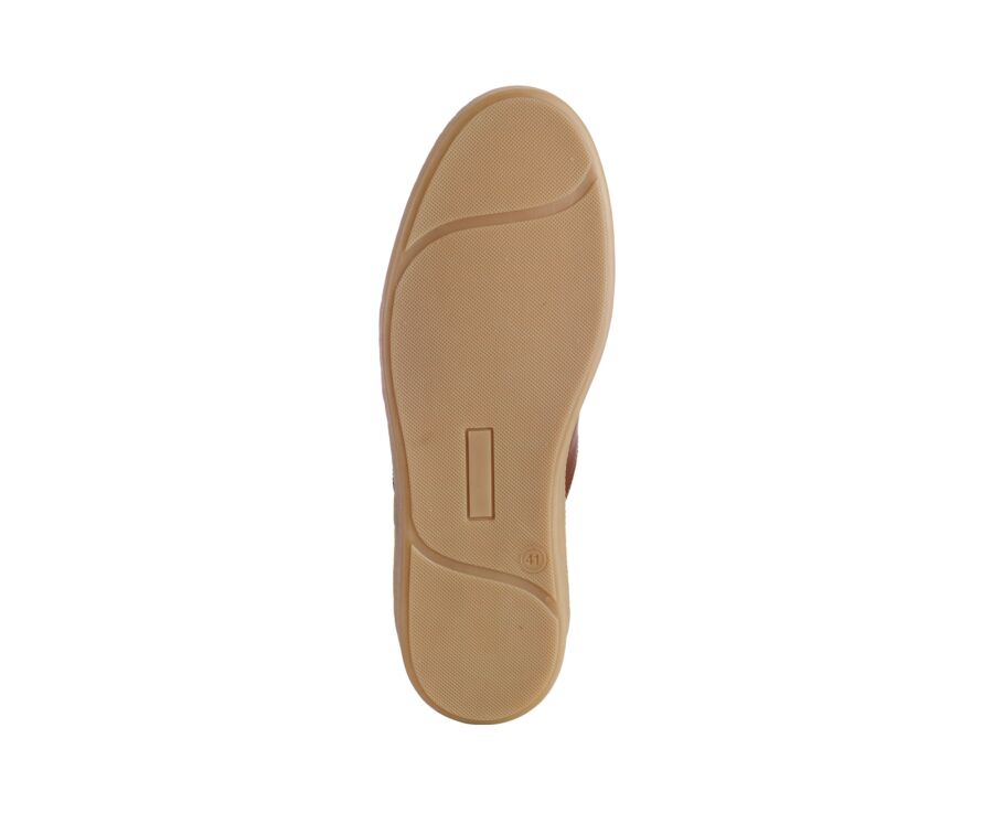 White and Cognac Men’s City Sneakers - MOLKA