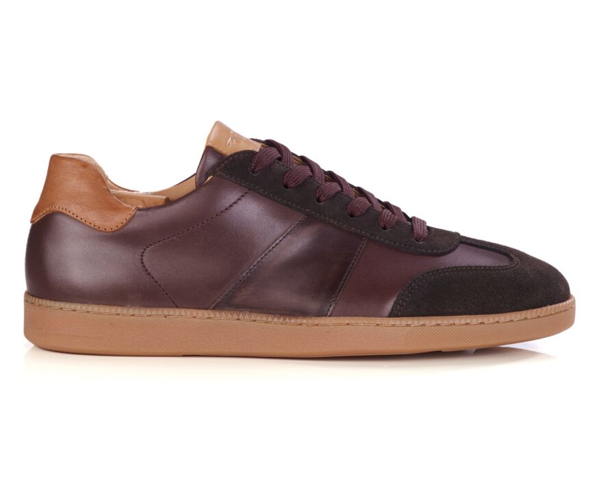 Men's two-tone leather and suede sneaker - MOLKA