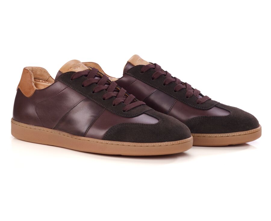 Men's two-tone leather and suede sneaker - MOLKA
