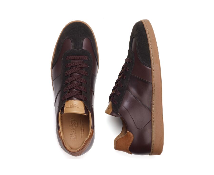 Men's two-tone leather and suede sneaker - MOLKA
