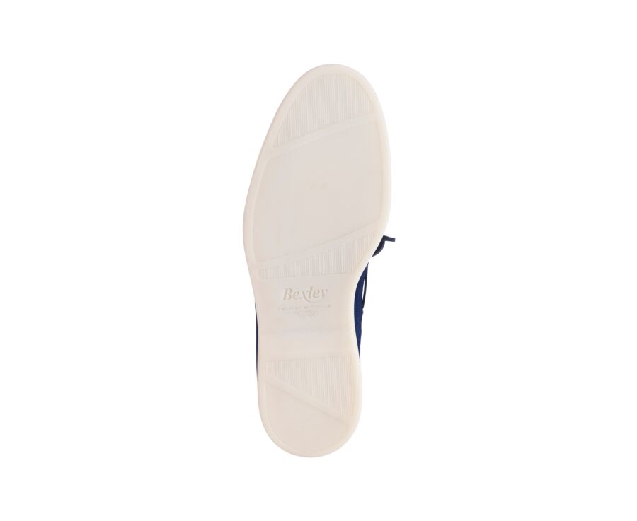 Navy Suede Boat Shoes - MOCKINYA