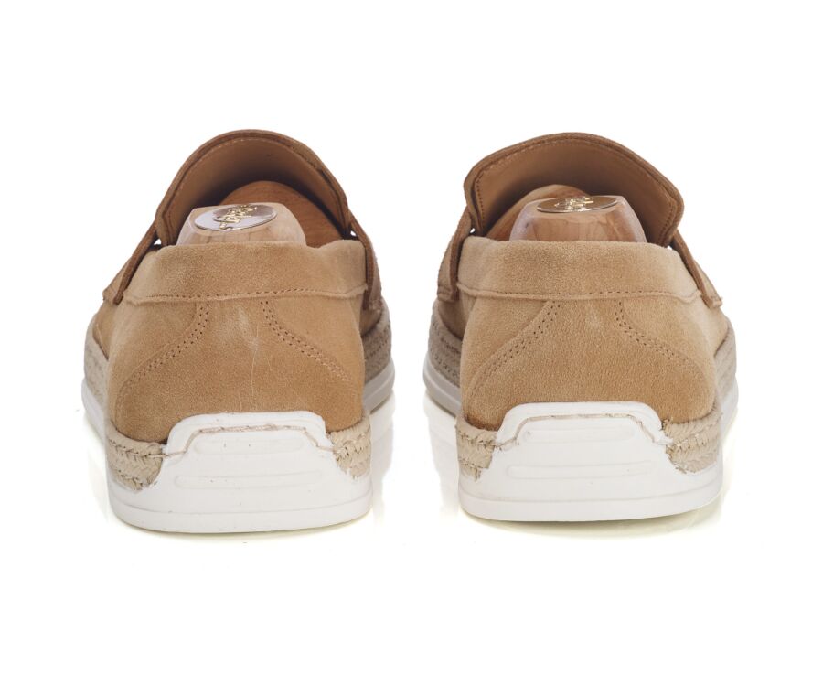 Men’s Camel Suede Loafers - MUNTIRI