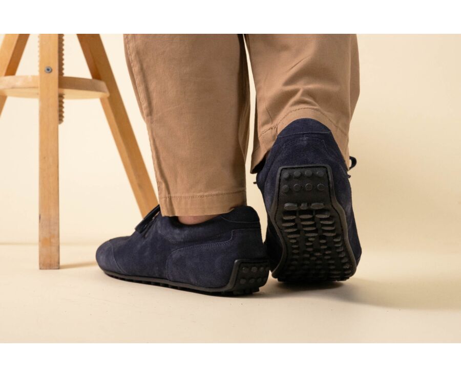 Navy Suede Oxford Sneaker - KIATA