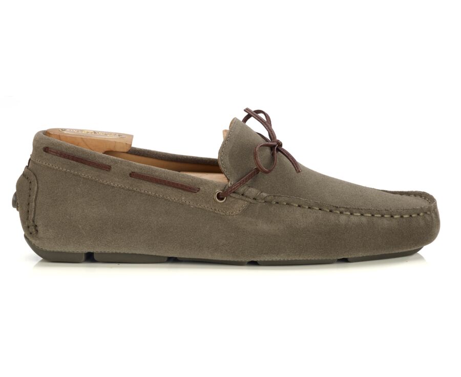 Men’s Sage Green Suede Loafers - FLAGAMI II