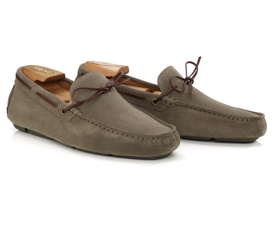 Men’s Sage Green Suede Loafers - FLAGAMI II