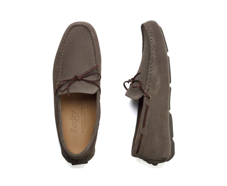Men’s Sage Green Suede Loafers - FLAGAMI II