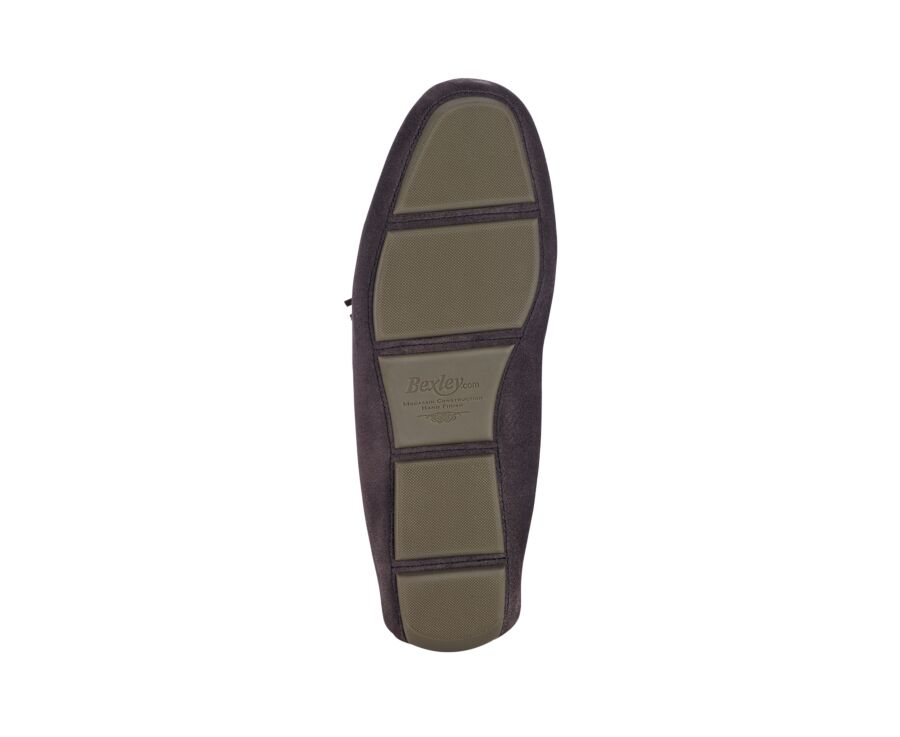 Men’s Charcoal Suede Loafers - FLAGAMI II