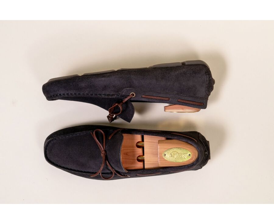 Men’s Charcoal Suede Loafers - FLAGAMI II