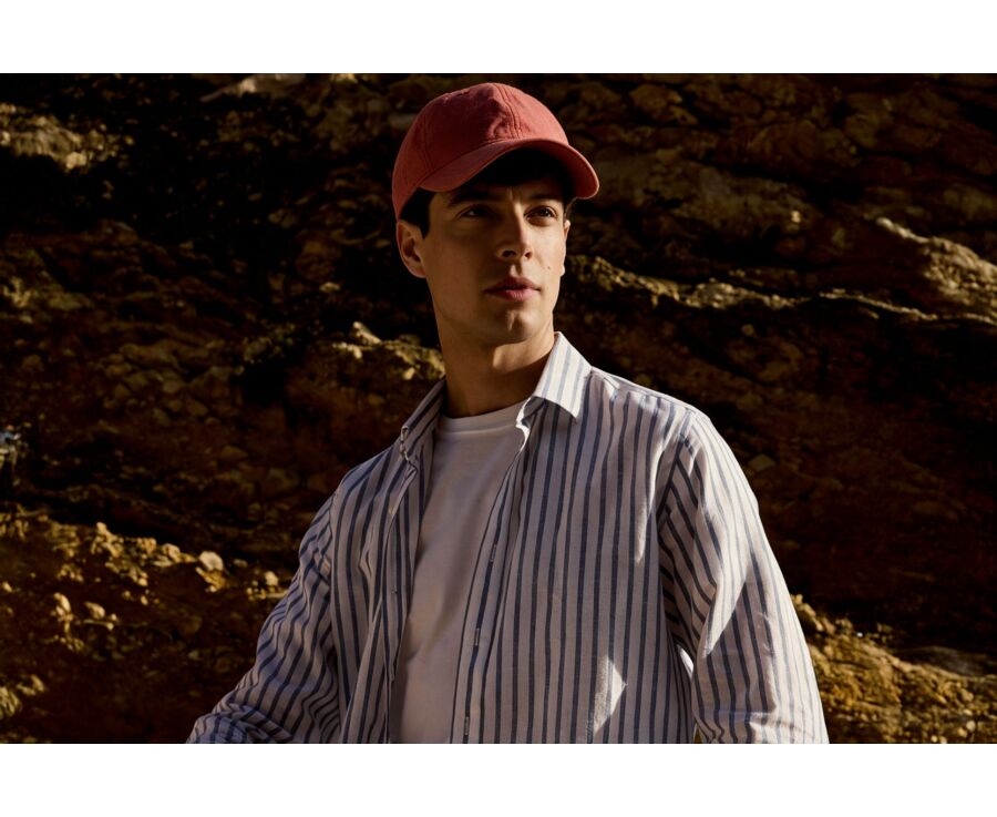 Men's Coral Linen baseball cap - BRADWELL II