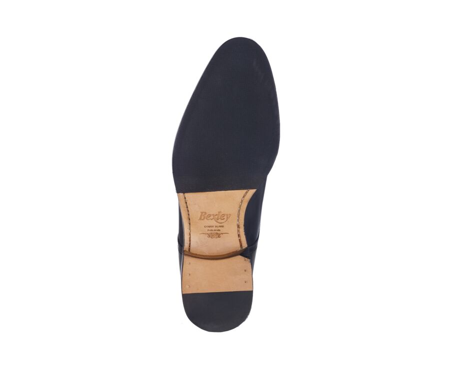 Men’s black leather derby shoes - MIDFORD PATIN