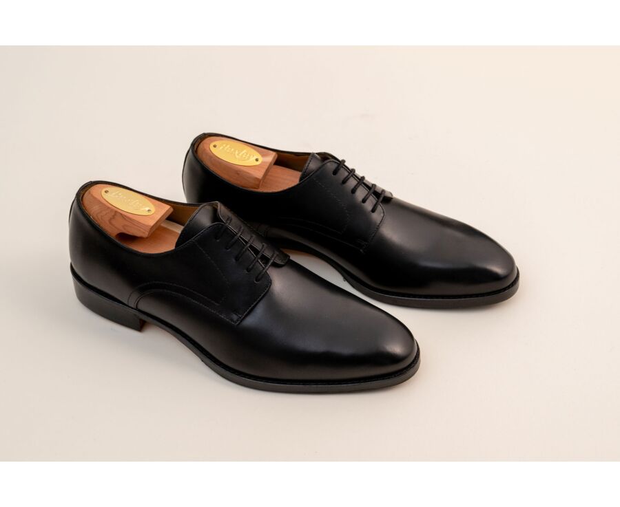 Men’s black leather derby shoes - MIDFORD PATIN