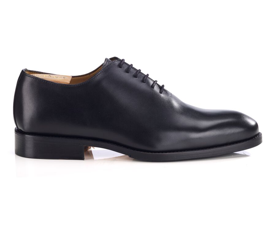Men’s black hand-patinated calf leather Oxford shoes - BARTER PATIN