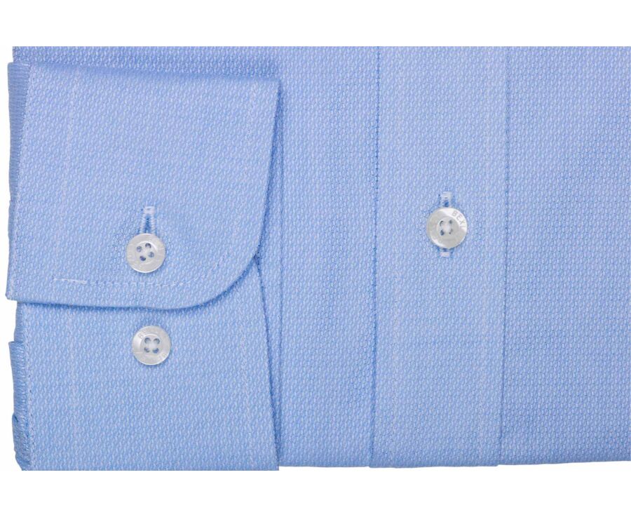 Men's plain light blue poplin shirt - JAUREL