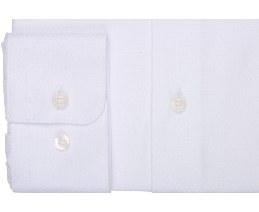 Men's white textured dobby shirt - BIAGIO