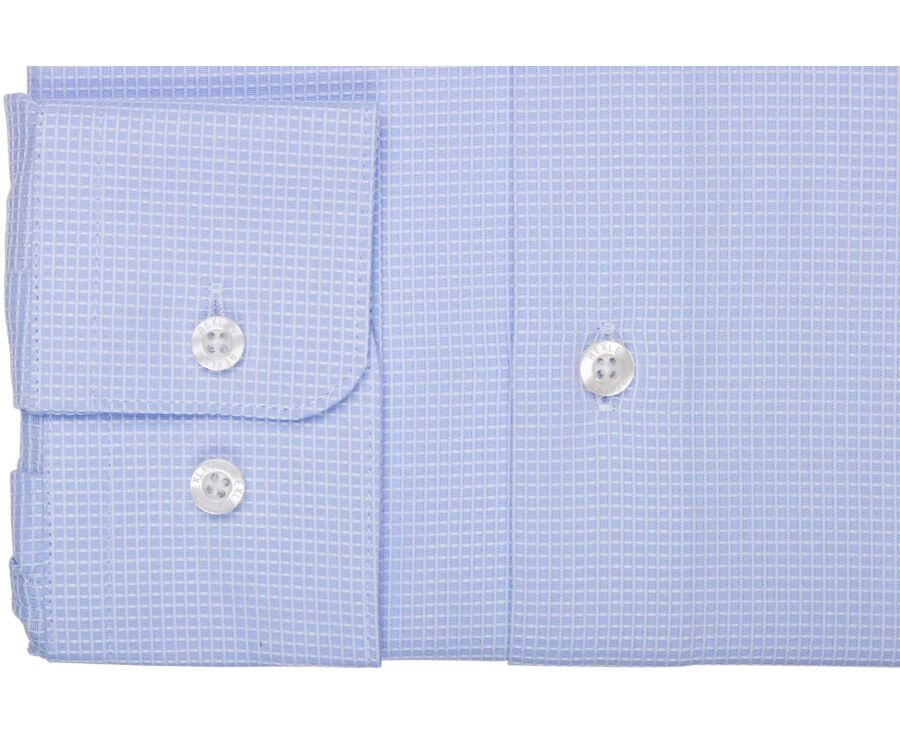 Men's light blue micro-pattern shirt - ALBINO