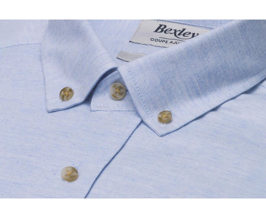 Men's light blue flannel shirt - ROD