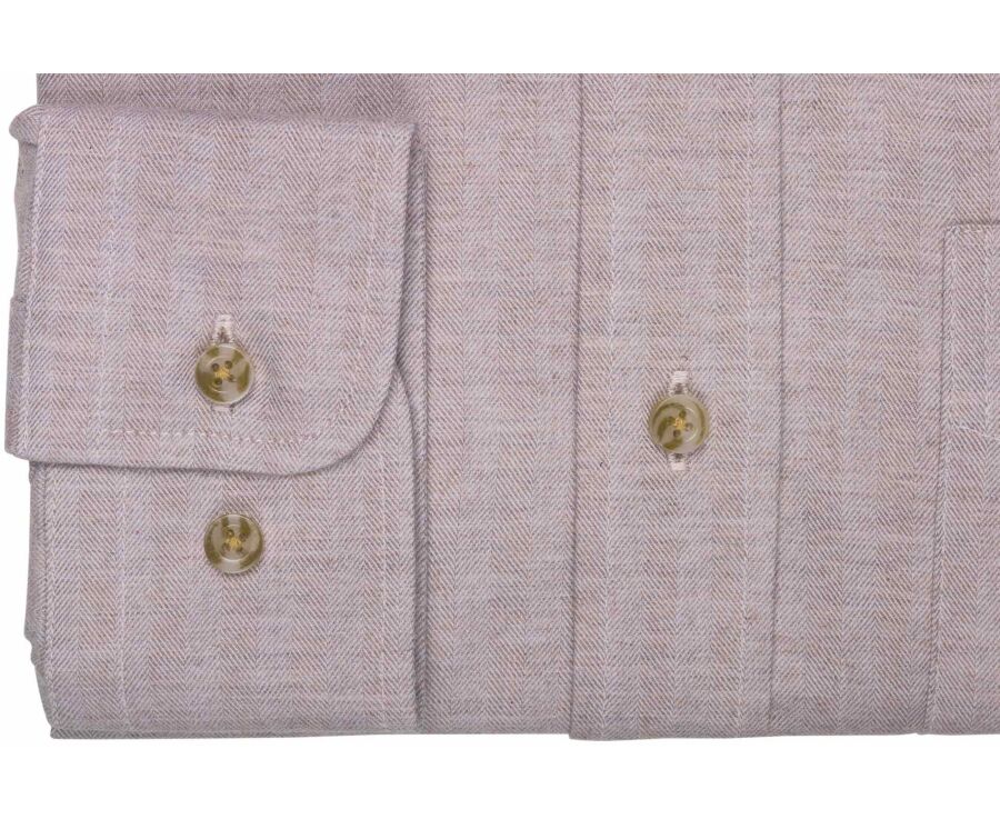 Men's light beige flannel shirt - ROD