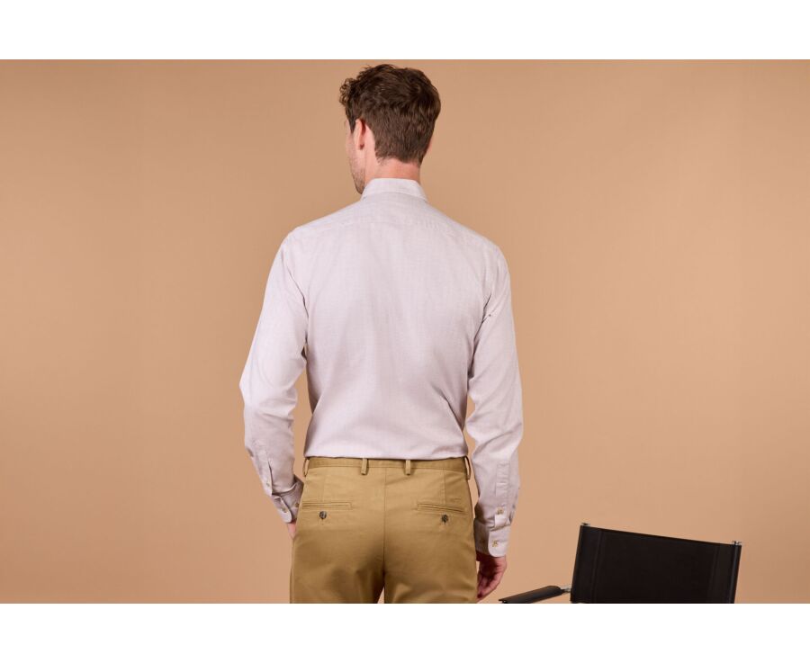 Men's light beige flannel shirt - ROD